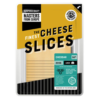 CHEDDAR CHEESE NATURAL SLICES 200G