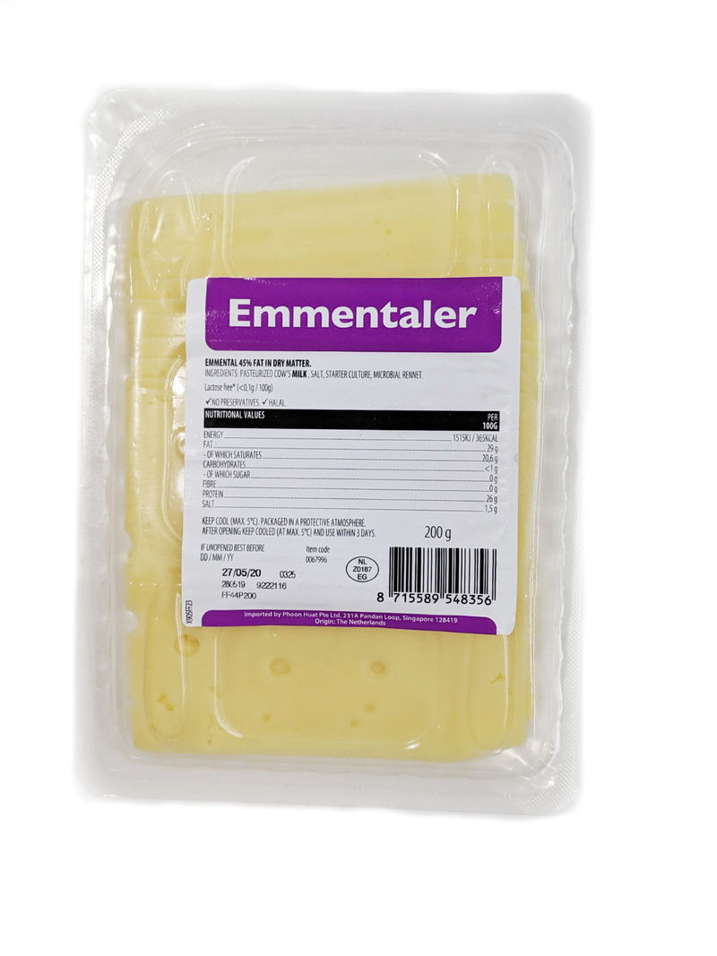 EMMENTAL CHEESE NATURAL SLICES 200G