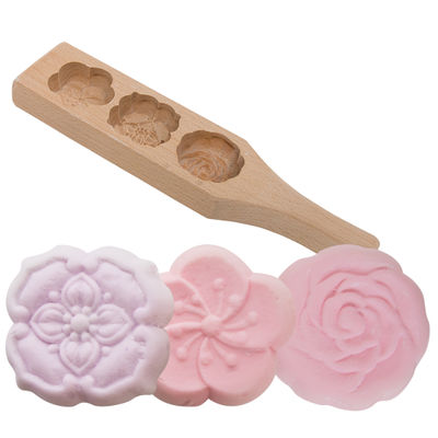 FLOWER WOONDEN MOONCAKE MOULD 30G