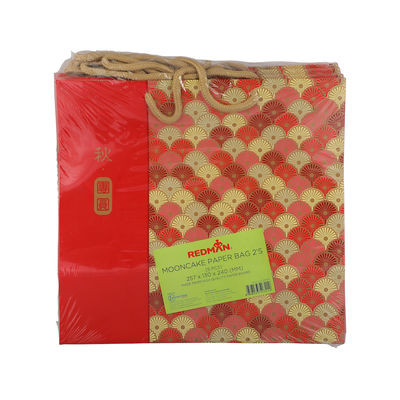 MOONCAKE PAPER BAG 2S RED FLOWER 5PCS