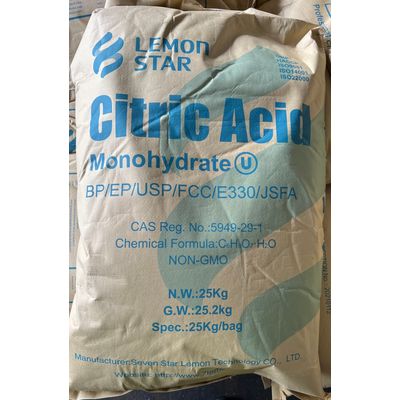 MONOHYDRATE CITRIC ACID 25KG