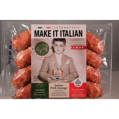 FRZ SAUSAGE PORK HOT 12OZ/MAKE IT ITA