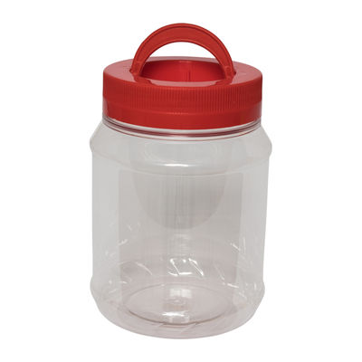 ROUND PET BOTTLE RED CAP WITH HANDLE 1.4L 4018
