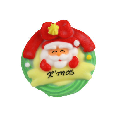 XMAS ICING SANTA FACE 4X4CM ASN39