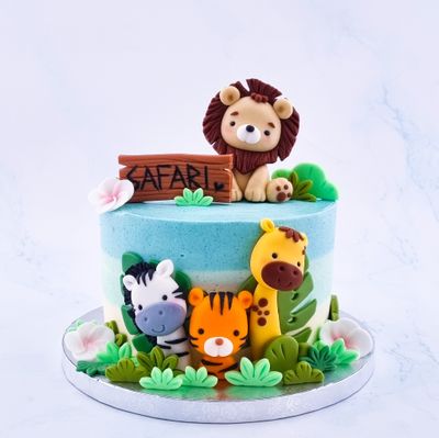 Fondant Decor Cake: Safari