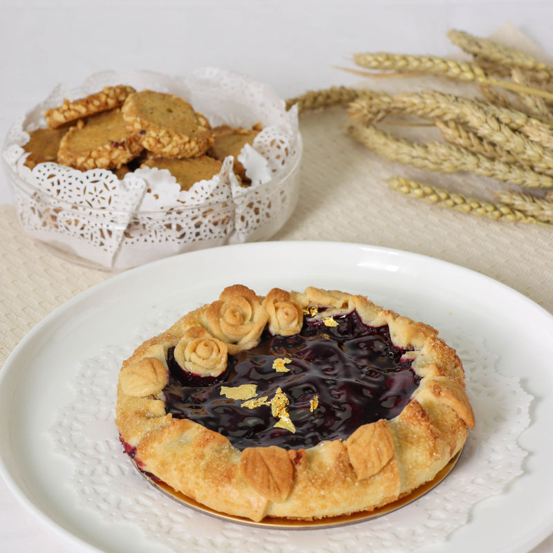 Blueberry Galette and Hazelnut Sable