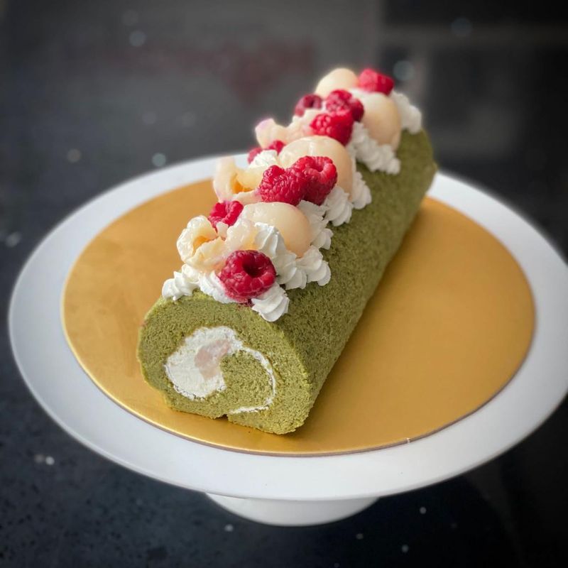 Matcha Swiss Roll Cake