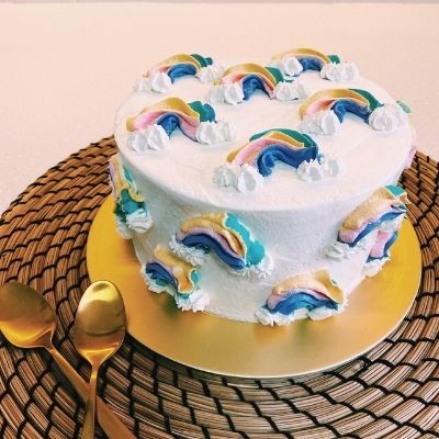 220611 Rainbow Lychee Cake
