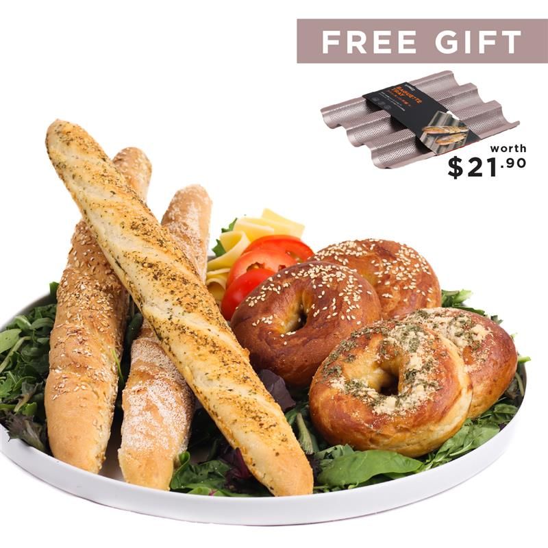 Artisanal Bagels and Baguettes  (Free Baguette Tray)