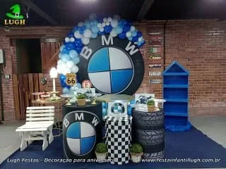 Decoração festa de aniversário tema BMW