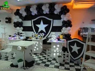 Festa Botafogo - Decoração de mesa para o bolo de aniversário