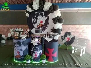 Decoração de aniversário do Vasco - Festa de aniversário tema de Futebol - Barra - RJ