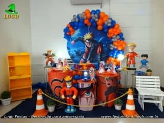 Festa Aniversário Naruto Desenho Decoração Cenários Prata no Shoptime