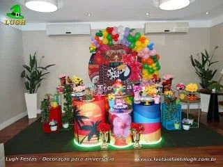 Decoração tema Tropical para festa de aniversário feminino - Barra RJ