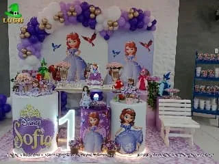 Decoração de aniversário Princesa Sofia - Festa infantil