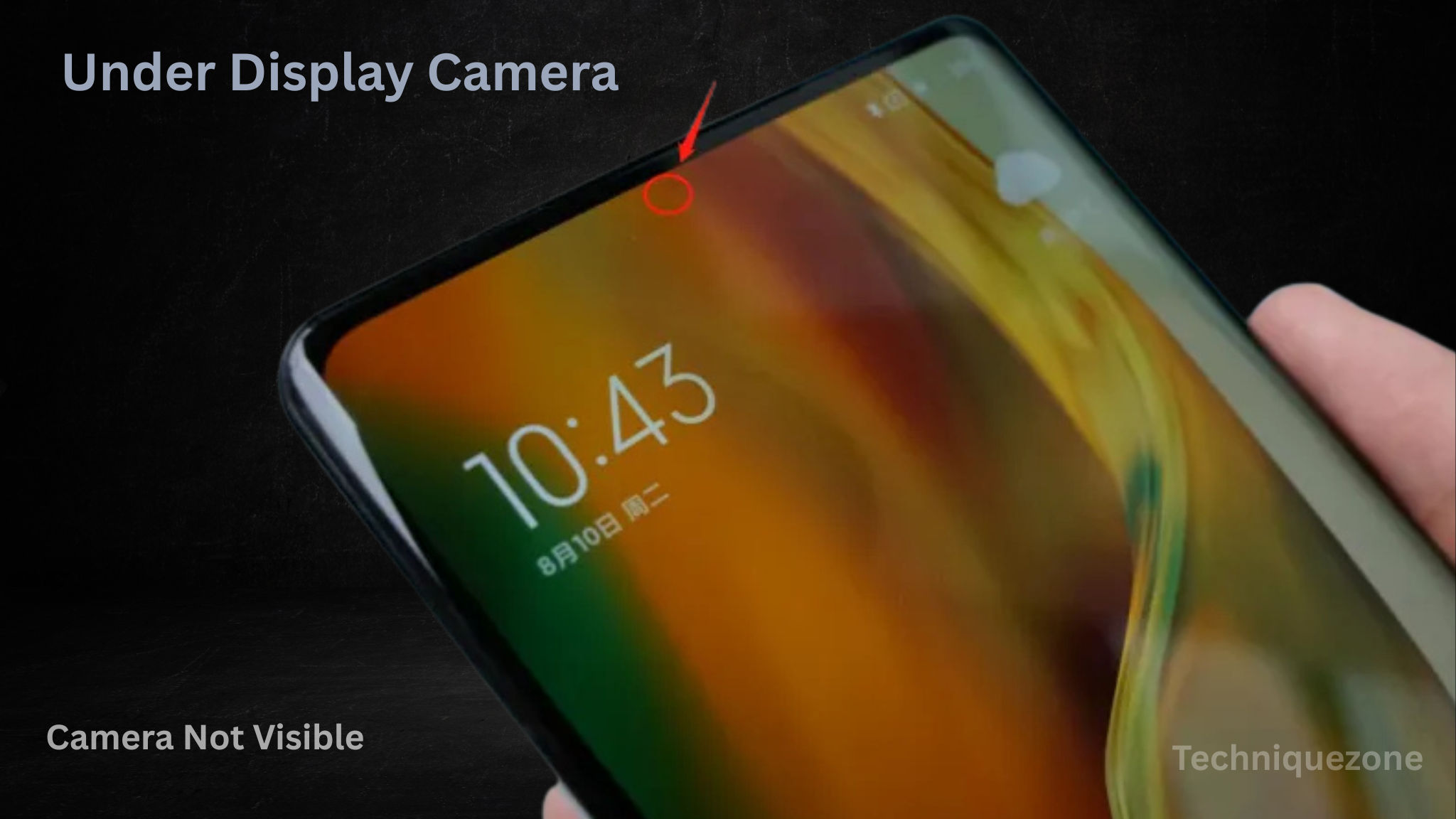 Under Display Camera hidden camera phone