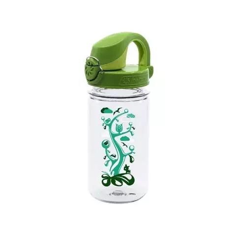 Botella para niños 350 ml transparente y verde Nalgene OTF Kids