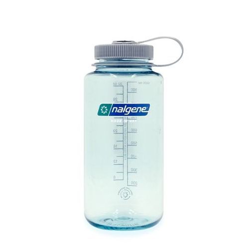 Botella reutilizable 1 litro azul transparente boca ancha Sustain