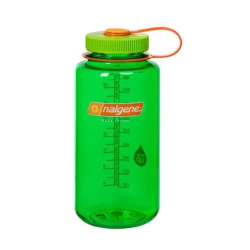 Botella reutilizable 1 litro verde y naranja boca ancha Nalgene