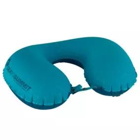 Almohada hinchable flocada ergonomica de camping 48x30cm colores