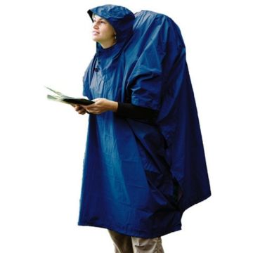 Nylon Tarp Poncho azul