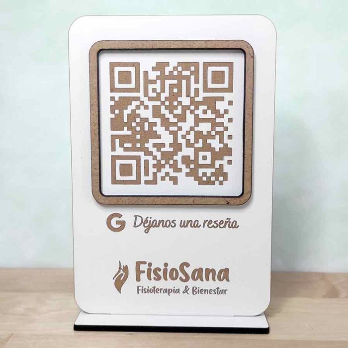 Placa madera con enlace QR - La Fermina