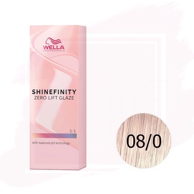 Wella Shinefinity Zero Lift Glaze Tinte 08/0 - Natural Latte