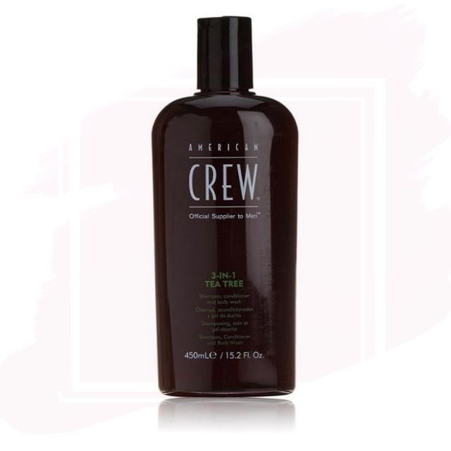 American Crew 3-in-1 Tea Tree Shampoo, Conditioner and Body Wash 450ml