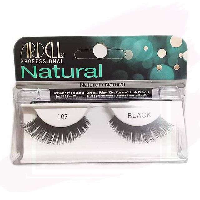 Ardell Pestañas Postizas Natural 107 Black con Adhesivo