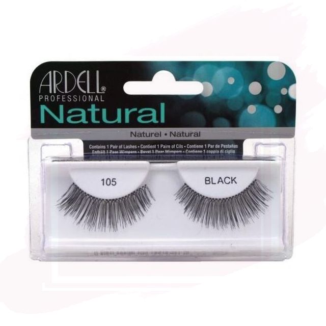 Ardell Pestañas Postizas Natural 105 Black con Adhesivo