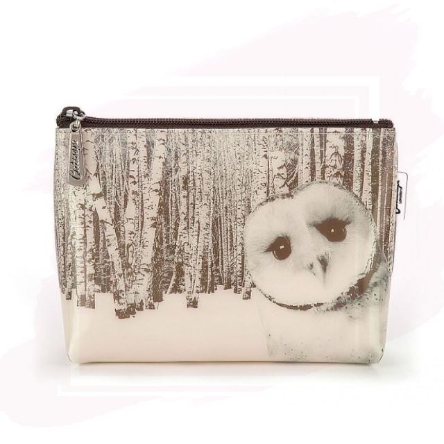 Catseye Owl in Woods Neceser Pequeño