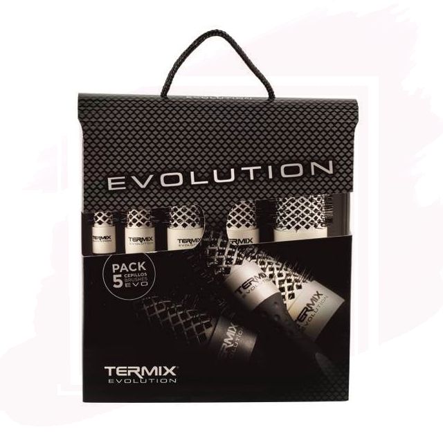 Termix Evolution Soft Maletín 5 Cepillos Térmicos para Cabellos Finos