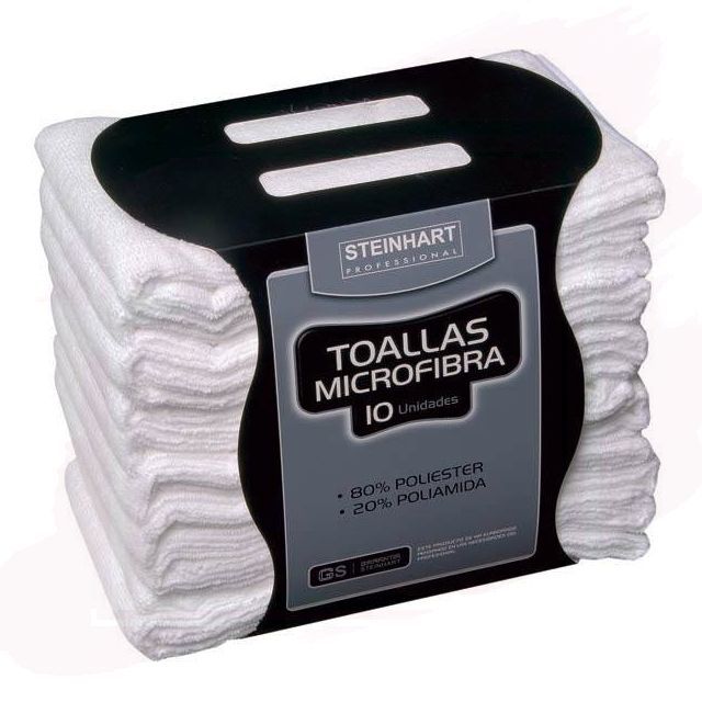 Steinhart Toallas de Microfibra Blancas 40x75cm (paquete 10 ud)