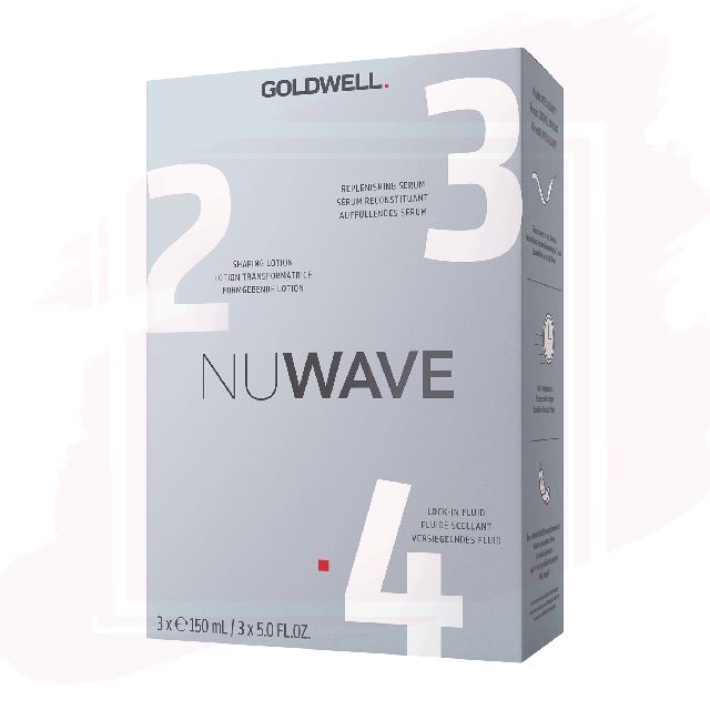 Goldwell Nuwave 2+3+4 Kit de Moldeado Semi Permanente 3x150ml