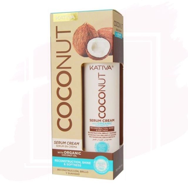 Kativa Coconut Sérum en Crema Reconstrucción, Brillo & Suavidad 200ml