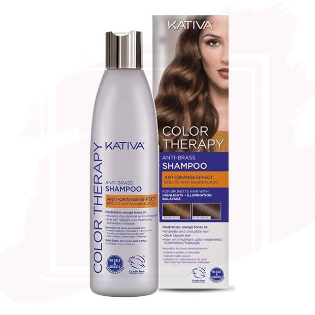 Kativa Color Therapy Anti-Brass Champú Sin Sulfatos Anti-Naranja 250ml