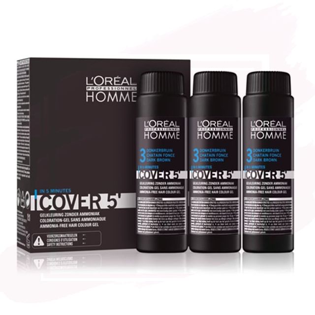 L'Oréal Homme Cover Tinte 4 - Castaño Medio 3x50ml