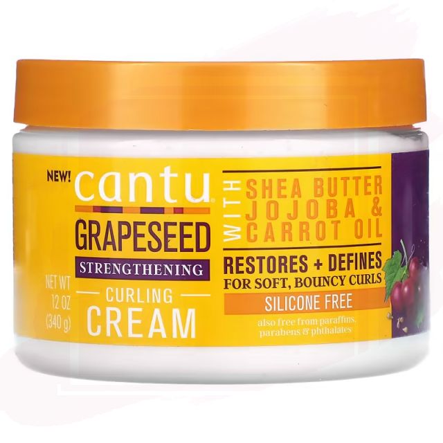 Cantu Grapeseed Strengthening Curling Cream - Crema Reparadora de Rizos 354ml/340g