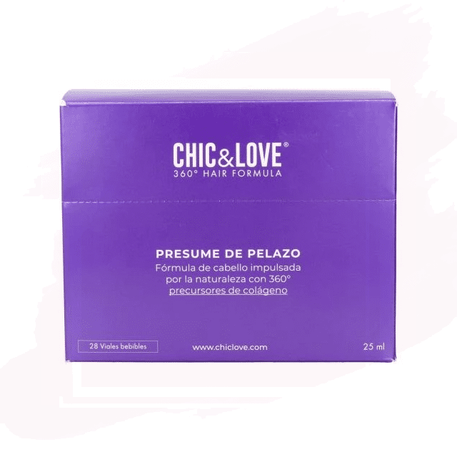 Chic & Love 360º Hair Formula - Tratamiento Fortalecedor del Cabello - 28 viales bebibles (25ml)