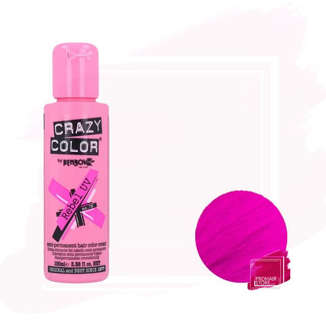 Crazy Color Tinte Semipermanente 78 - Rebel UV Neon Pink 100ml