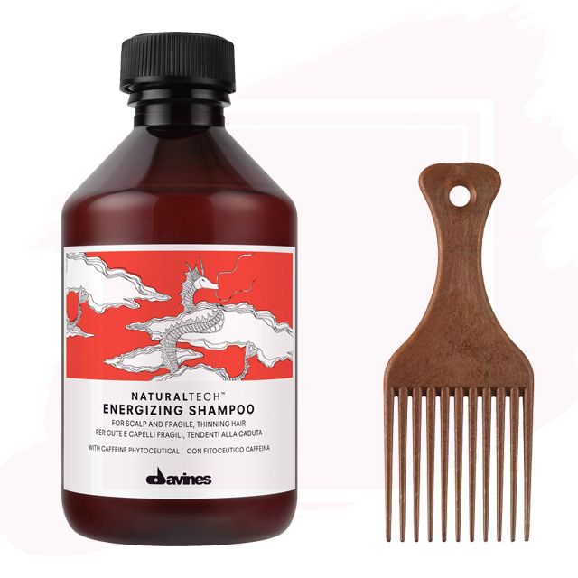 Pack Regalo Davines Naturaltech Energizing Shampoo Sin Sulfatos 250ml + Regalo Peine Ahuecador