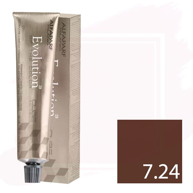 Alfaparf Evolution Tinte Permanente 7.24 - Rubio Medio Crystal Brown 60ml