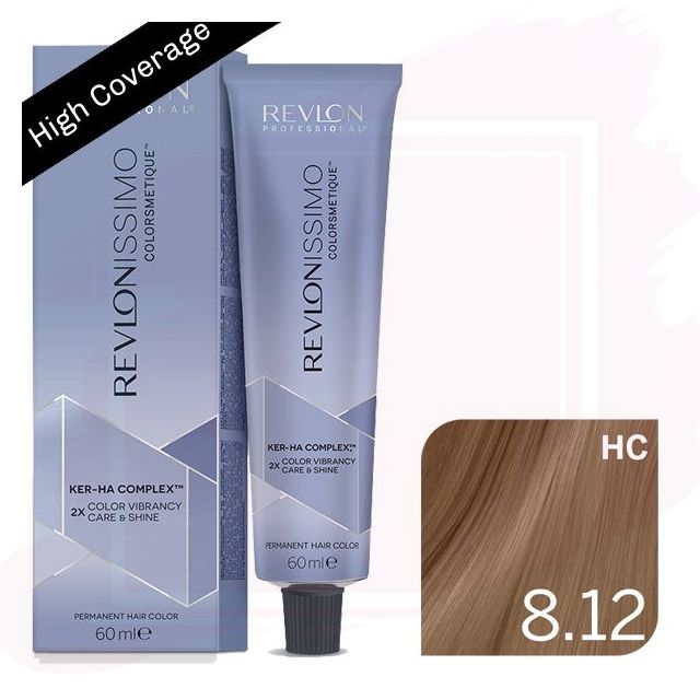 Revlonissimo Colorsmetique High Coverage Tinte HC8.12 - Rubio Claro Escarchado 60ml