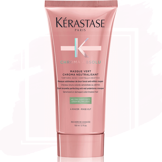 Kérastase Chroma Absolu Masque Vert Chroma Neutralisant Anti-rojos para Cabello Castaño 150ml