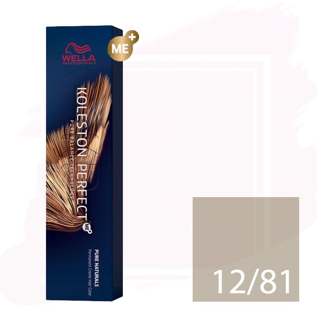 Wella Koleston Perfect Me+ Tinte 12/81 - Súperaclarante Rubio Perla Ceniza 60ml