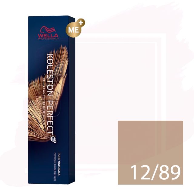 Wella Koleston Perfect Me+ Tinte 12/89 - Súperaclarante Rubio Perla Ceniza 60ml