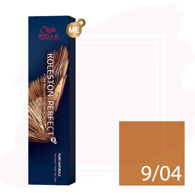 Wella Koleston Perfect Me+ Tinte 9/04 - Rubio Muy Claro Natural Cobrizo 60ml