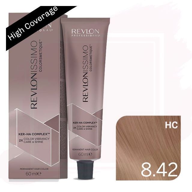 Revlonissimo Colorsmetique High Coverage Tinte HC8.42 - Rubio Claro Miel 60ml