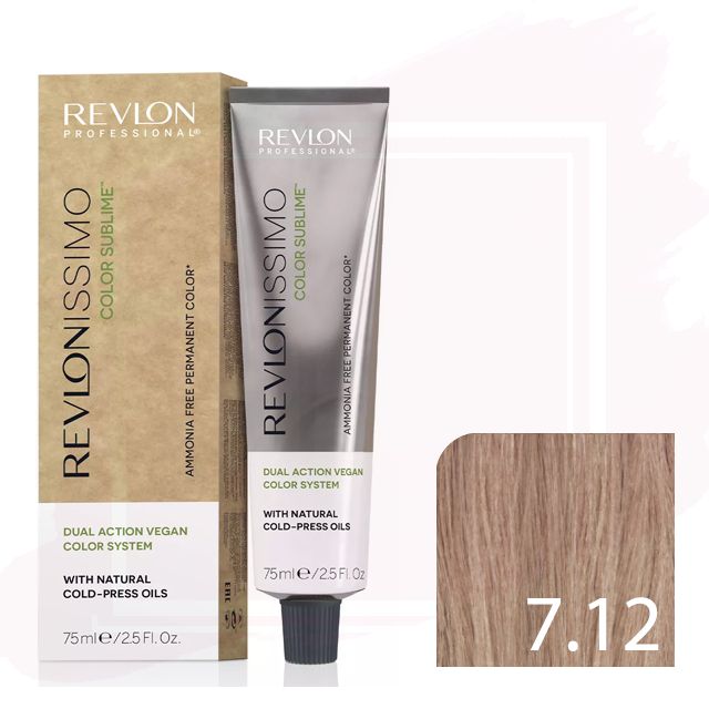 Revlonissimo Color Sublime Tinte Vegano 7.12 - Rubio Medio Ceniza Irisado 75ml