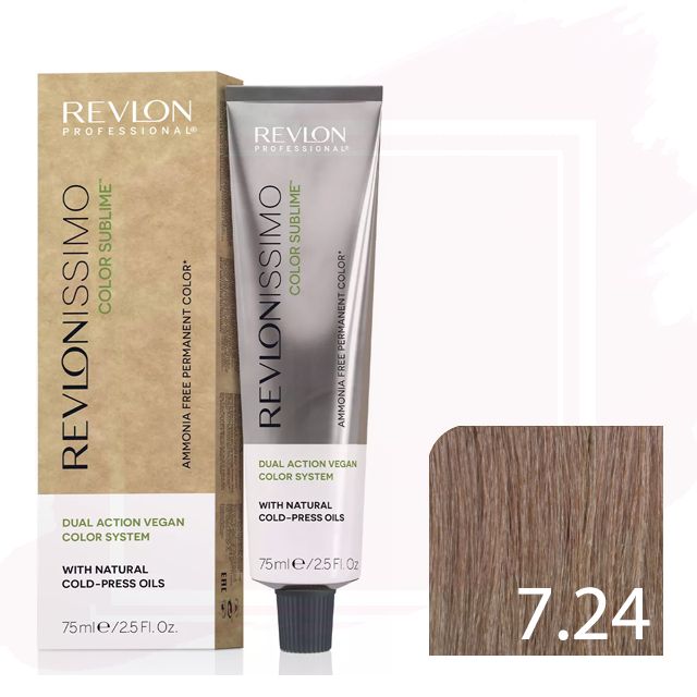 Revlonissimo Color Sublime Tinte Vegano 7.24 - Rubio Medio Irisado Marrón 75ml